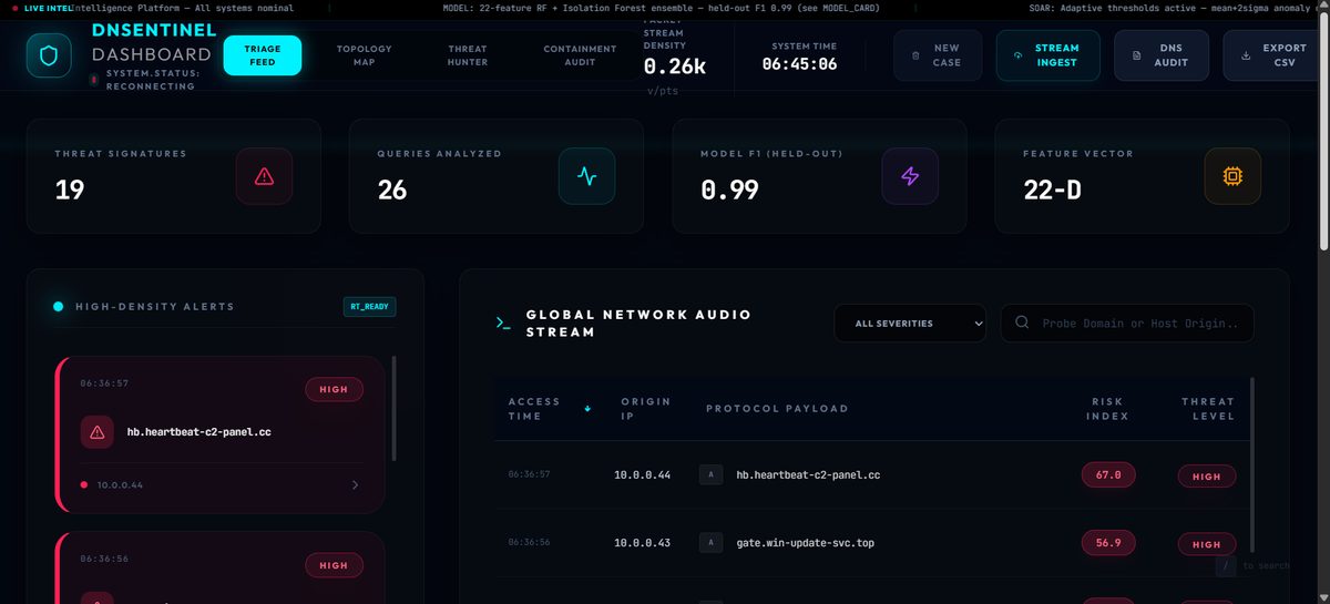 DNSentinel live preview